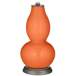 Color Plus Double Gourd 29 1/2&quot; Rose Bouquet Nectarine Orange Lamp