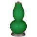 Color Plus Double Gourd 29 1/2&quot; Rose Bouquet Envy Green Table Lamp