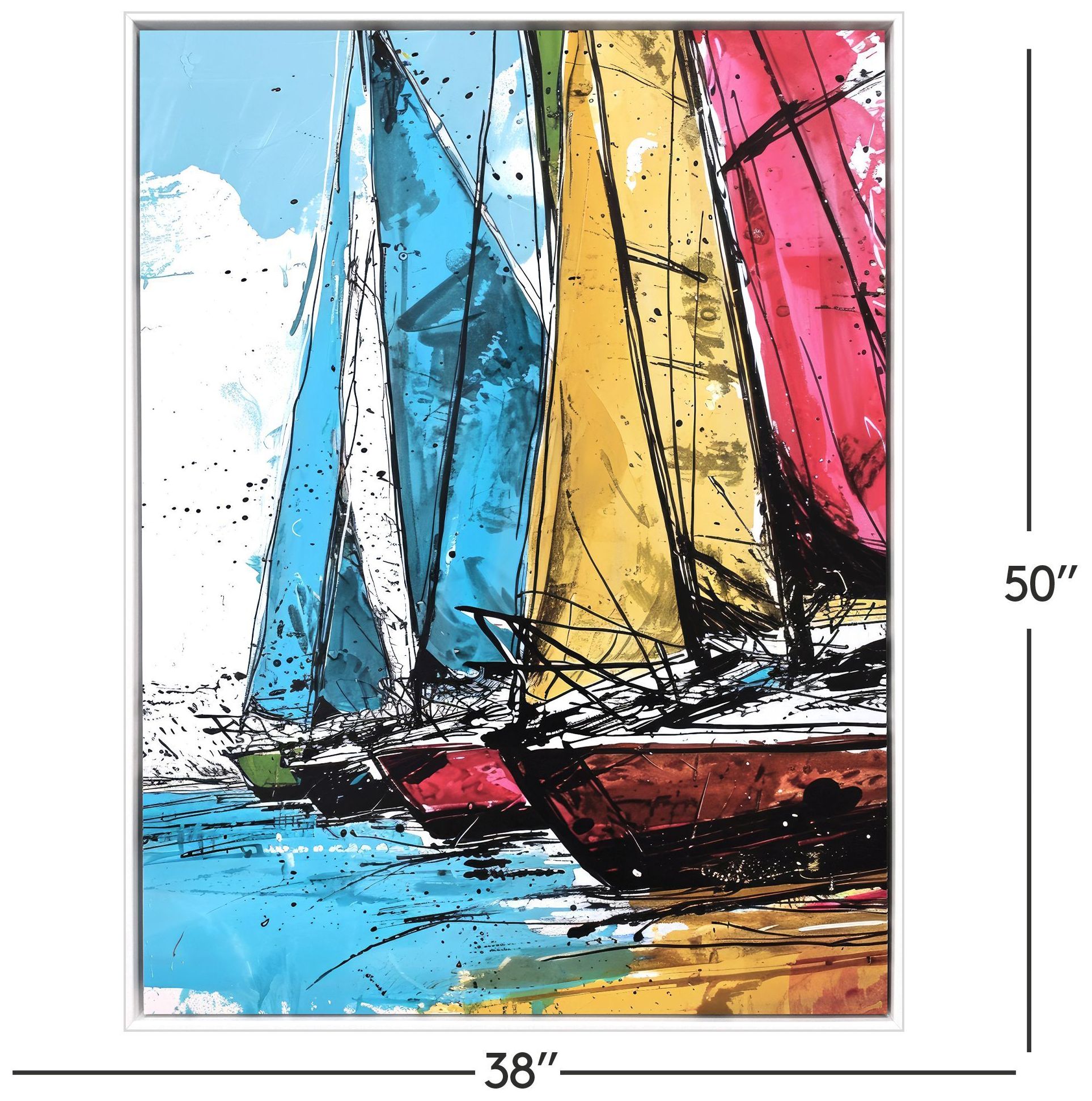 Yacht Racing Sport Canvas