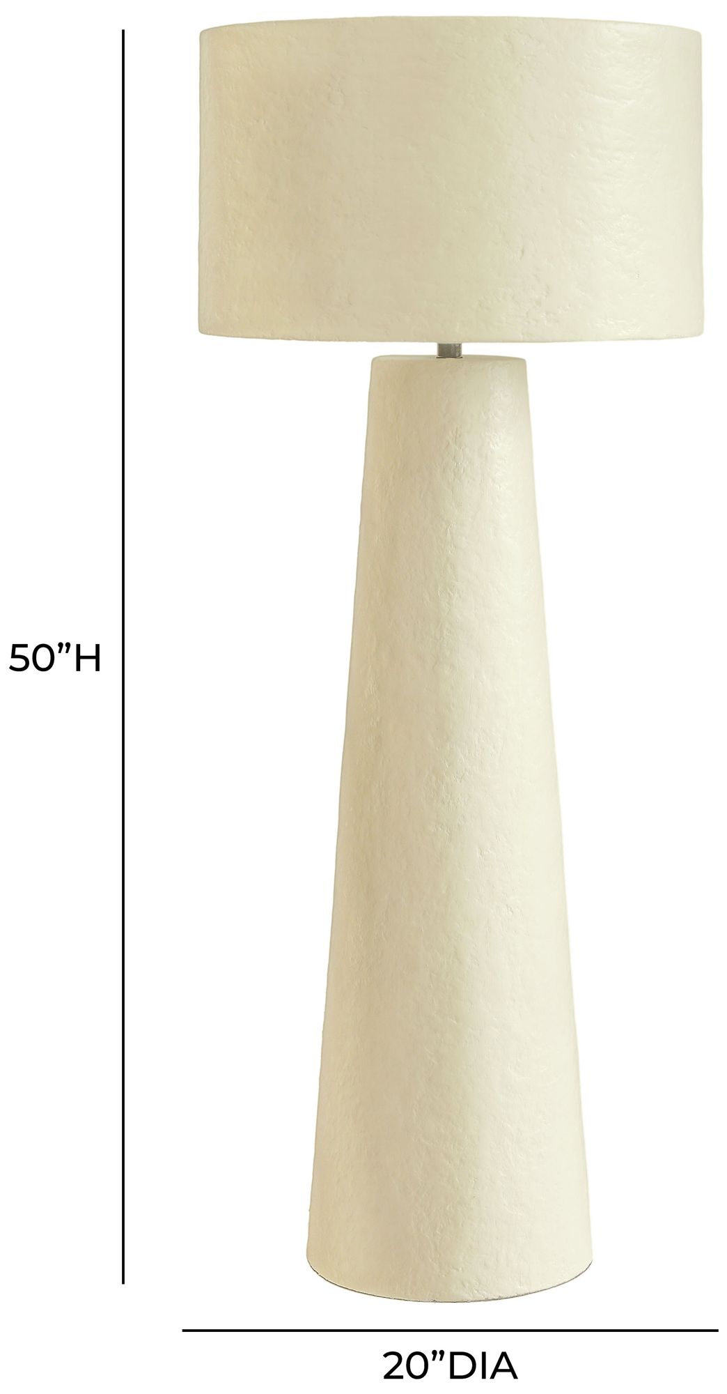 Image 6 Yala Cream Papier Mache Floor Lamp more views