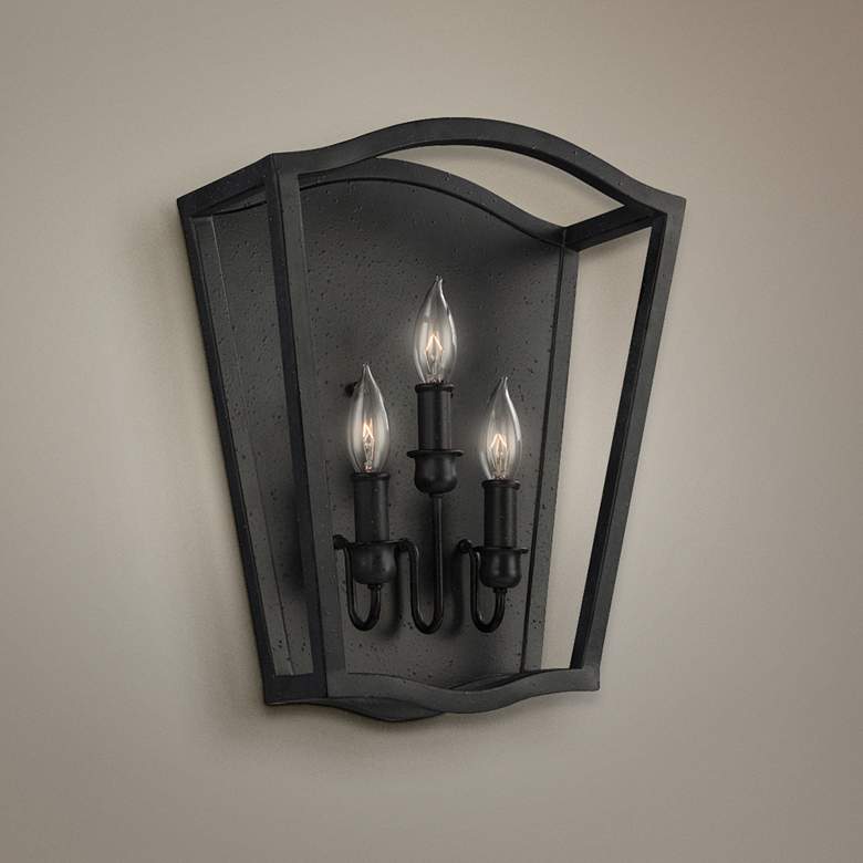 Image 1 Yamouth 15 1/4" High Antique Forged Iron Wall Sconce