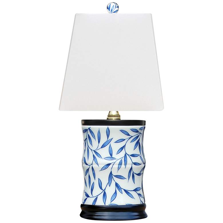 Image 1 Yangtze 15 inch High Blue and White Porcelain Accent Table Lamp