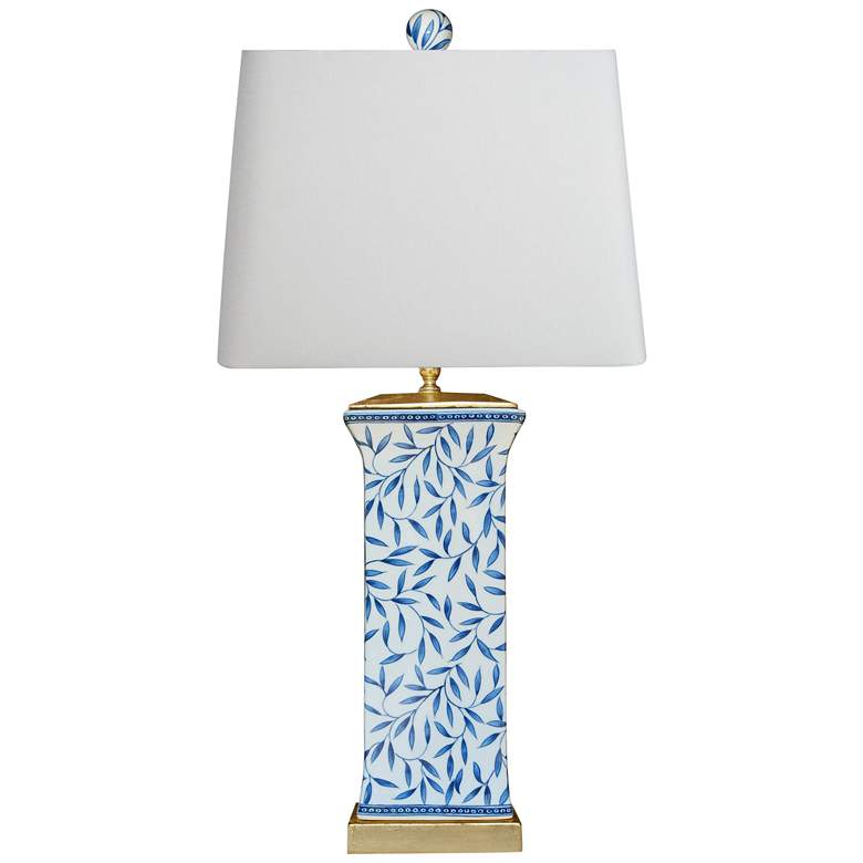 Image 2 Yangtze Blue and White Porcelain Column Table Lamp