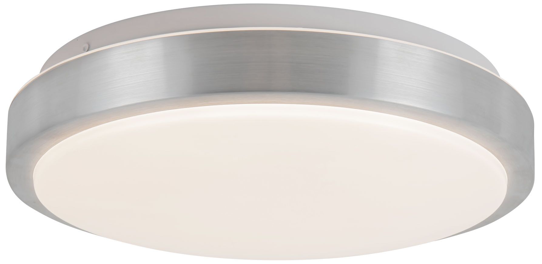 Image 2 Yanis 12-in Brushed Nickel dimmable LED Flush Mount