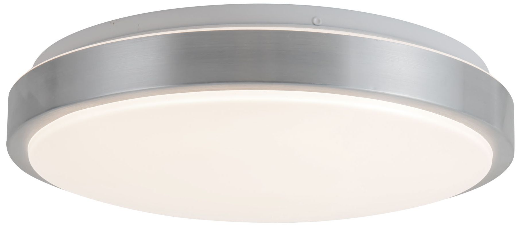 Yanis 16-in Brushed Nickel dimmable LED Flush Mount