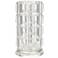 Yanna Shiny Clear 11 1/4" High Glass Facet Pillar Vase