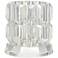 Yanna Shiny Clear 6 1/4" High Glass Facet Pillar Vase
