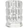 Yanna Shiny Clear 8 3/4" High Glass Facet Pillar Vase