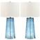 Yantley Stacked Ring Blue Table Lamp Set of 2