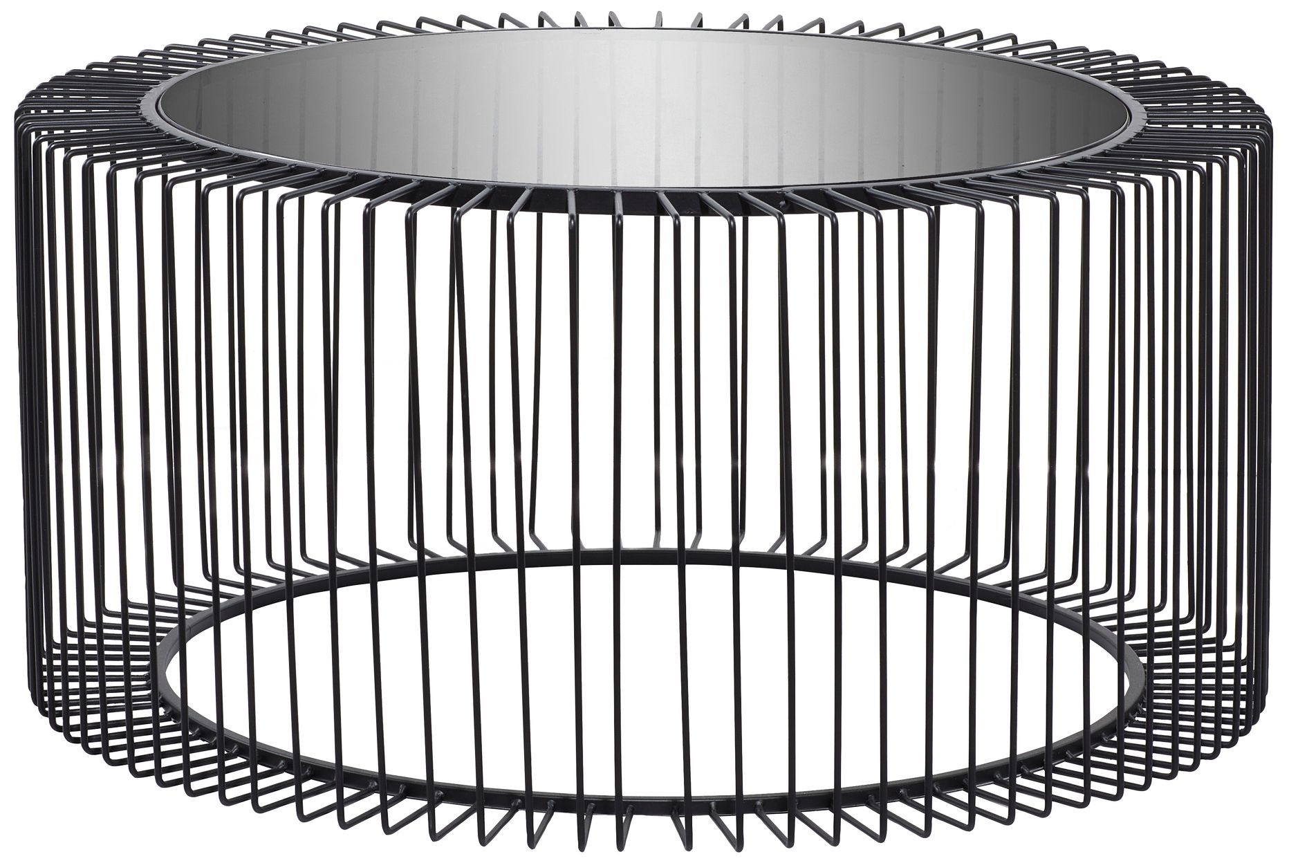 Image 4 Yara 31 1/2" Wide Black Iron Open Wire Round Coffee Table more views