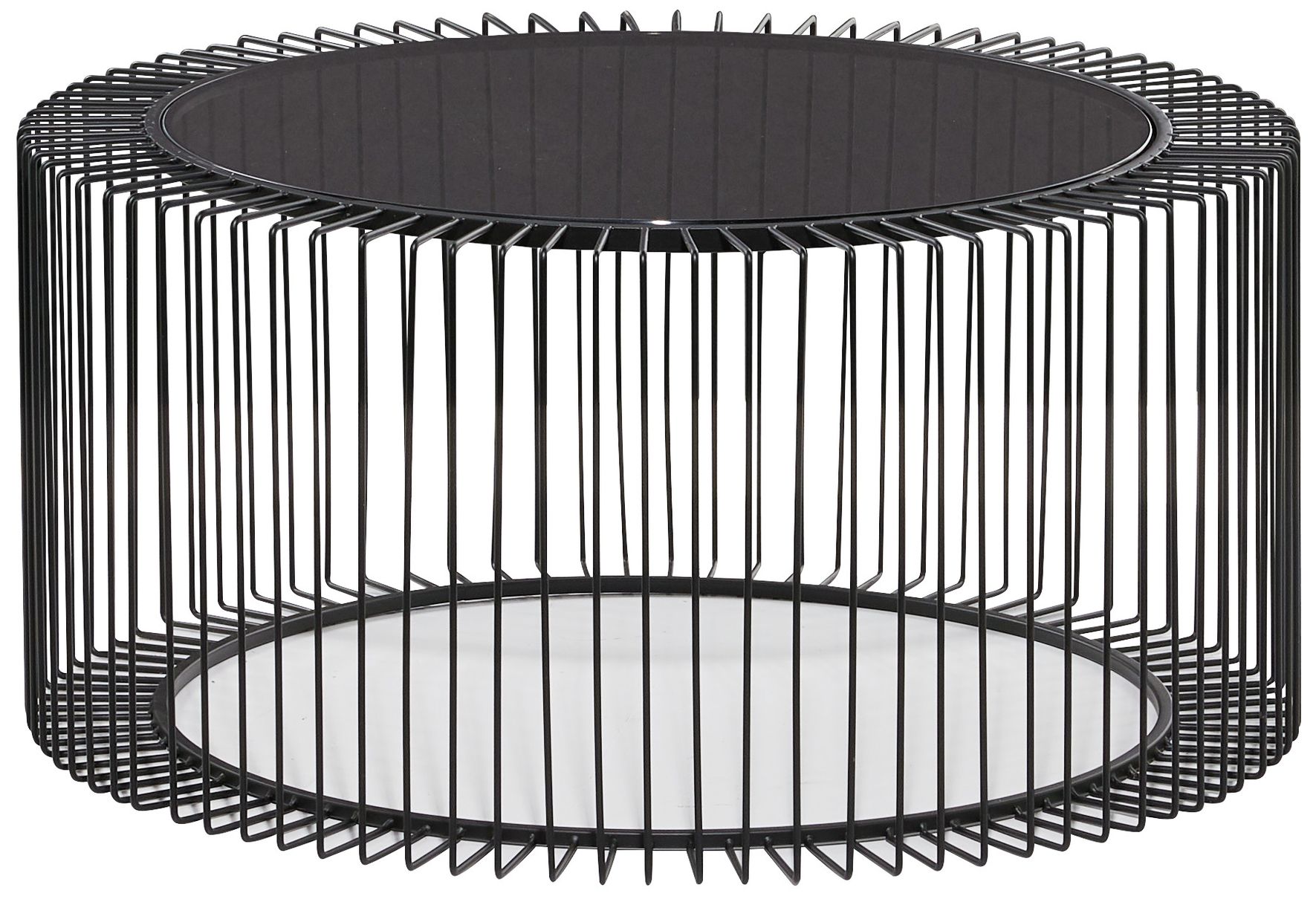 Image 5 Yara 31 1/2" Wide Black Iron Open Wire Round Coffee Table more views