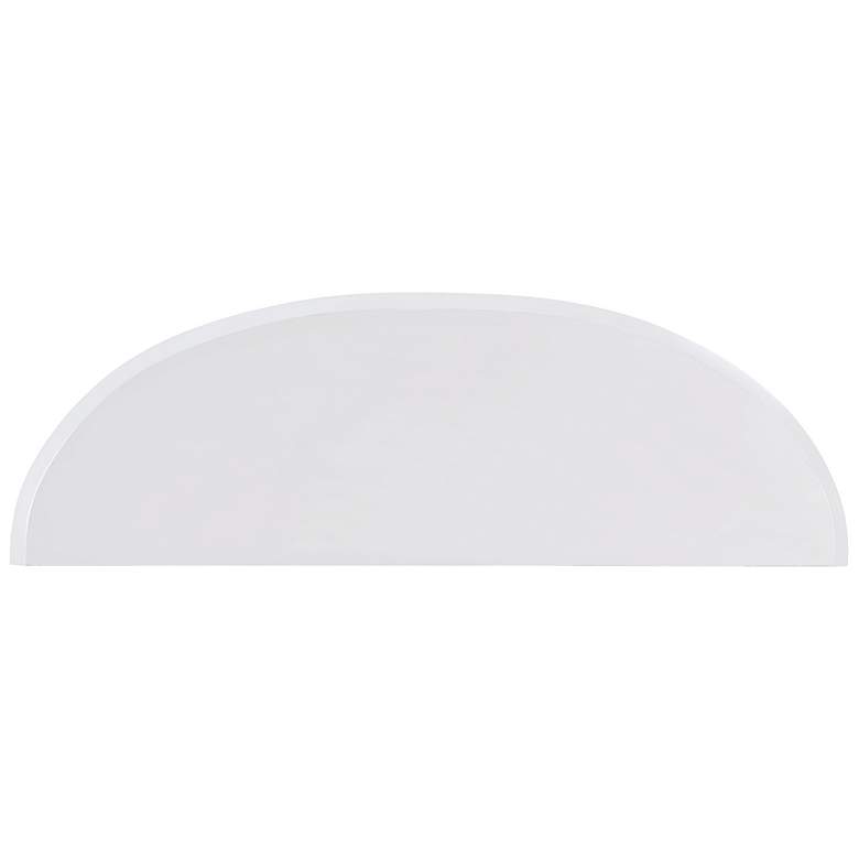 Image 4 Yara 36" Wide White Wood 1-Shelf Half Round Console Table more views