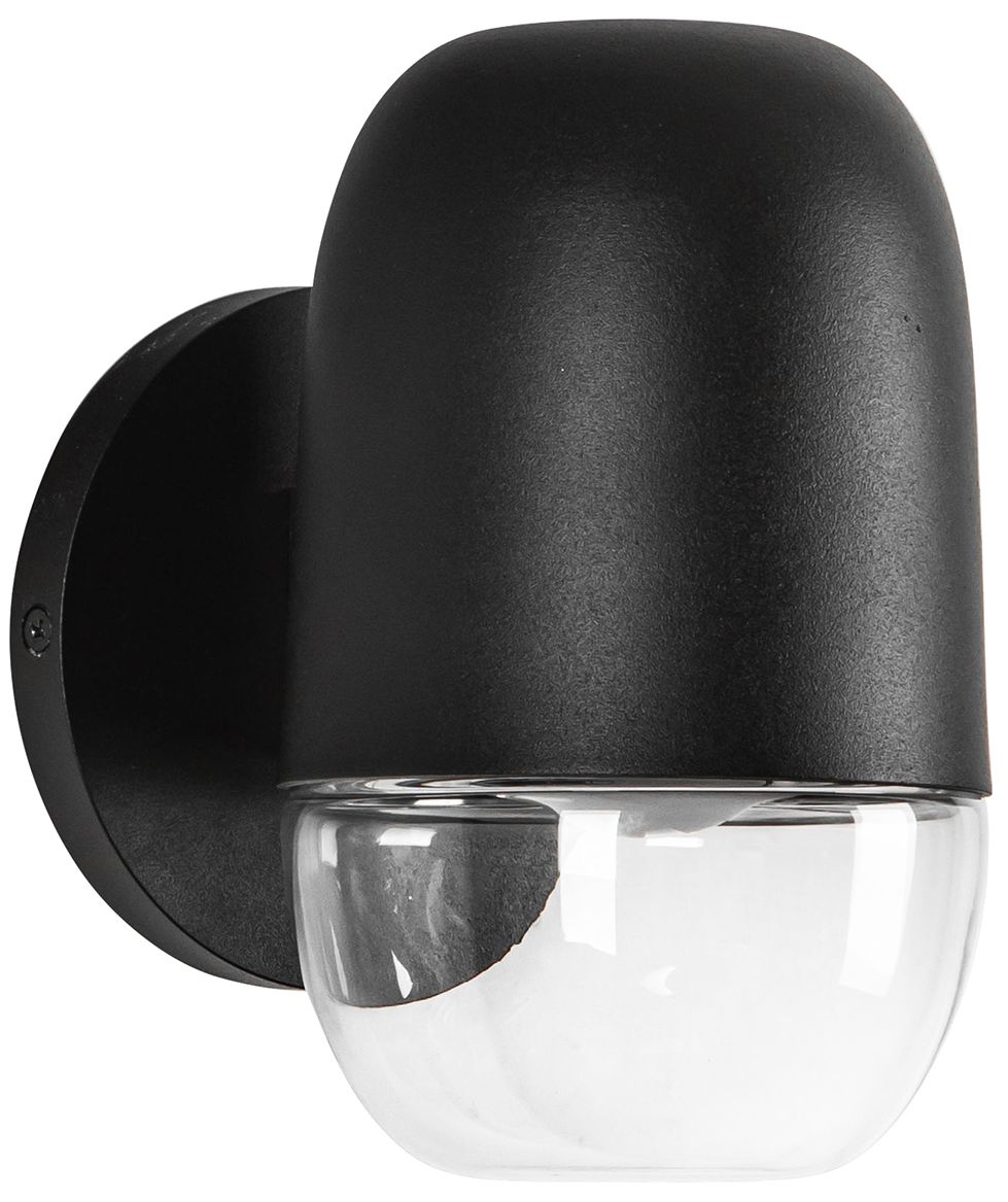 Image 2 Yara 4-in 1 Light Black/Clear Glass Integrated LED Outdoor Wall 9W Kuzco more views