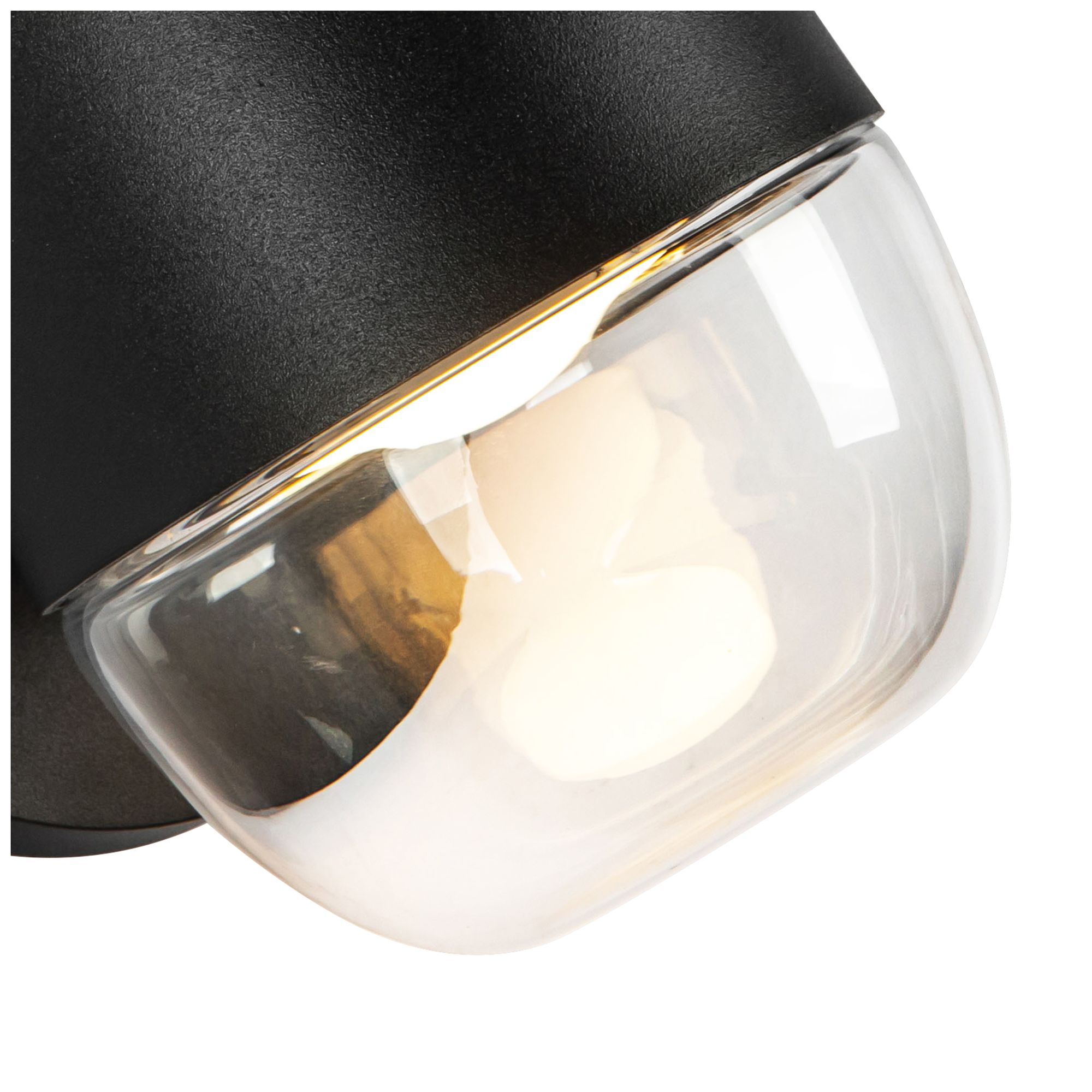 Image 5 Yara 4-in 1 Light Black/Clear Glass Integrated LED Outdoor Wall 9W Kuzco more views