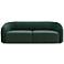 Yara 90 1/2" Wide Pleated Forest Green Velvet Sofa