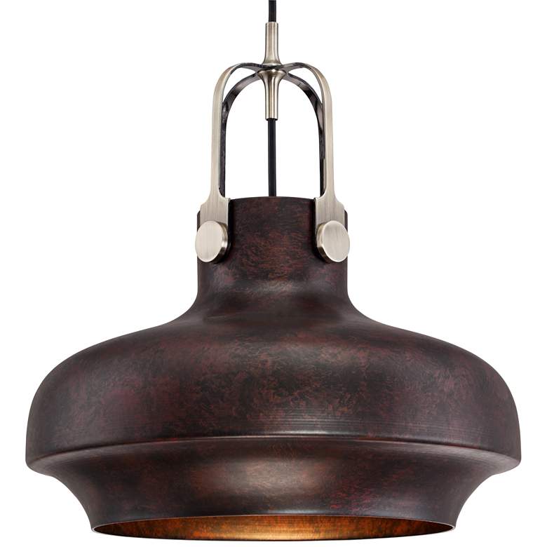Image 5 Yardley 14" Wide Antique Bronze Industrial Mini Pendant more views