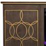 Yardlynn 60 3/4"W Brown and Gold Electric Fireplace Console