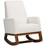 2_Yashiya Off-White Boucle Fabric Rocking Chair