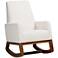 Yashiya Off-White Boucle Fabric Rocking Chair