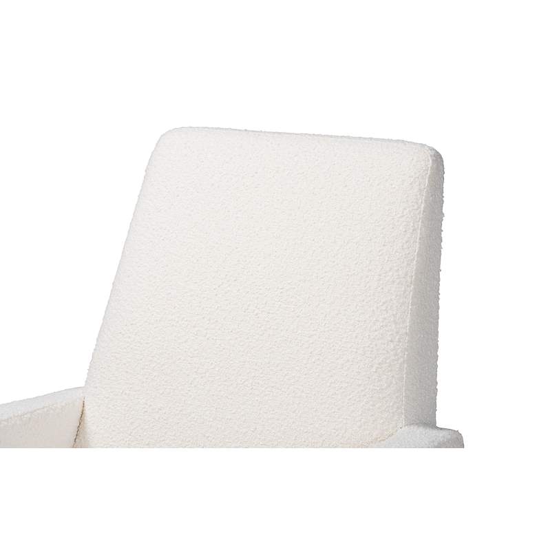 Image 3 Yashiya Off-White Boucle Fabric Rocking Chair more views