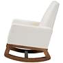 7_Yashiya Off-White Boucle Fabric Rocking Chair more views