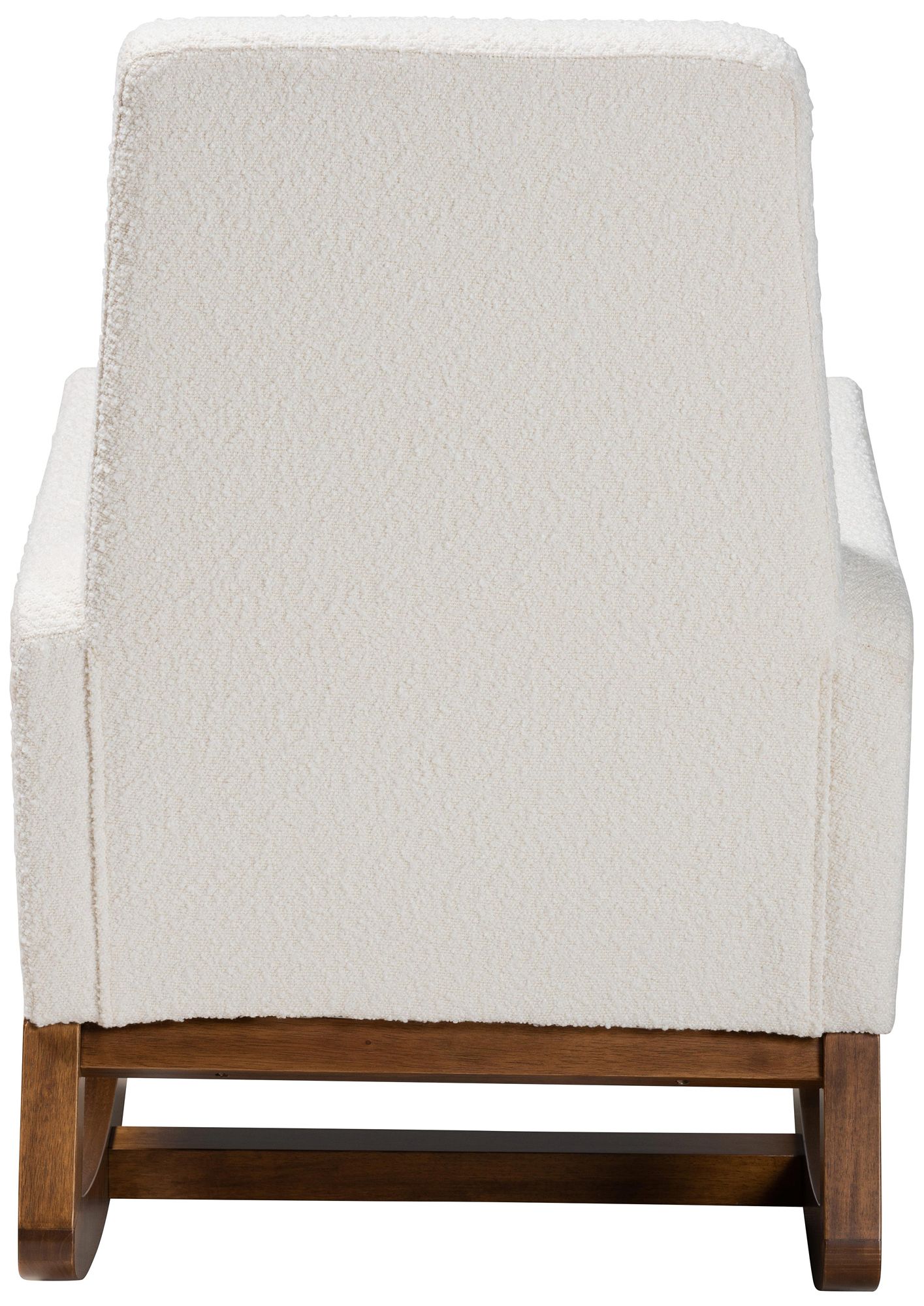 Yashiya Off-White Boucle Fabric Rocking Chair