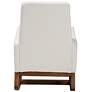 Yashiya Off-White Boucle Fabric Rocking Chair