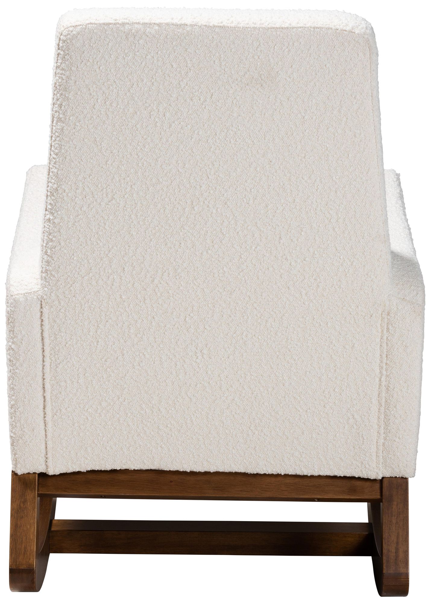Yashiya Off-White Fabric 2-Piece Rocking Chair Ottoman Set