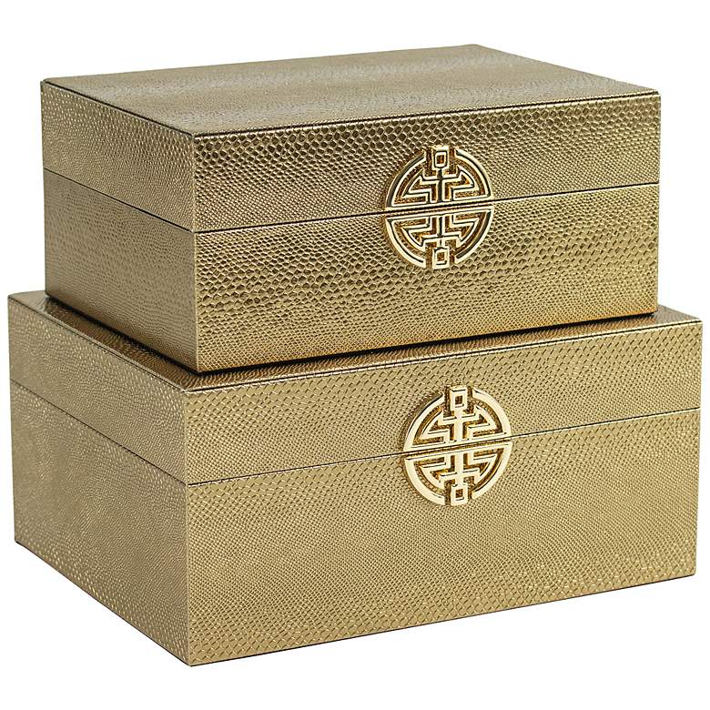 Image 2 Yasmeen Bronze & Gold Nesting Boxes - Set of 2