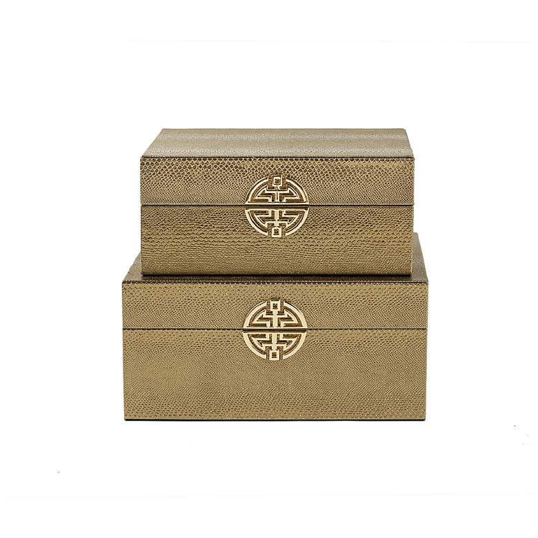 Image 5 Yasmeen Bronze &amp; Gold Nesting Boxes - Set of 2 more views