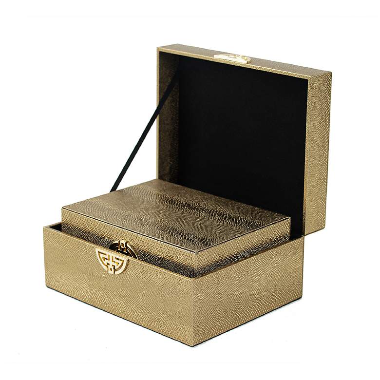 Image 7 Yasmeen Bronze & Gold Nesting Boxes - Set of 2 more views