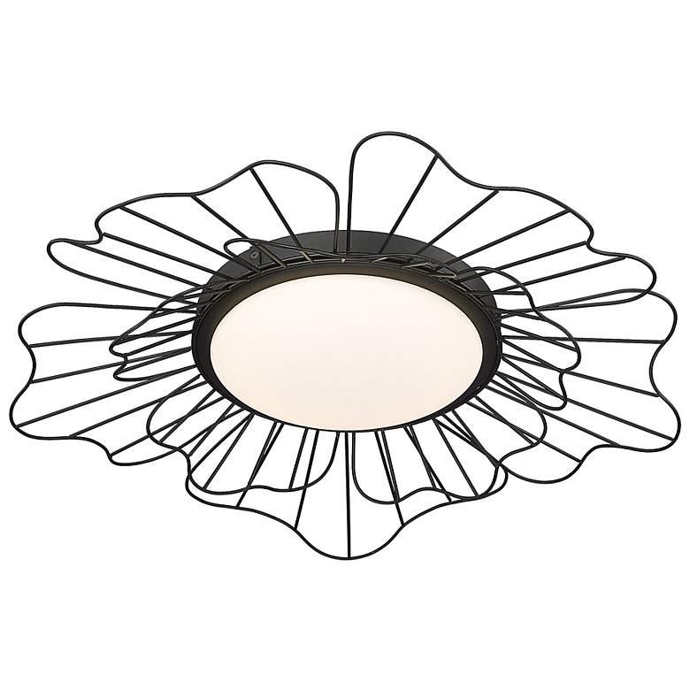 Image 2 Yasmin 23 3/4" Wide Natural Black LED Ceiling Light
