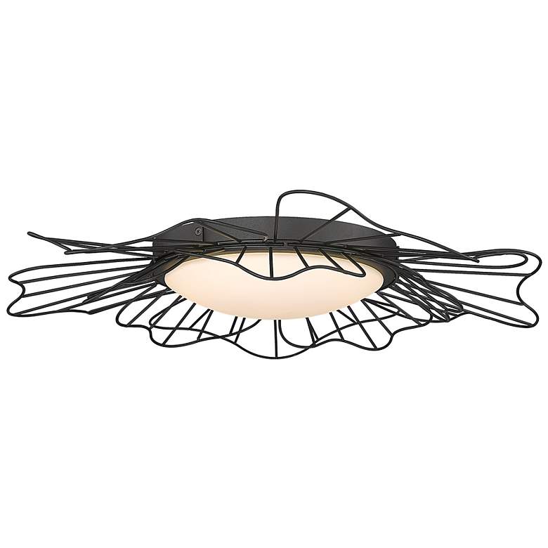 Image 4 Yasmin 23 3/4" Wide Natural Black LED Ceiling Light more views