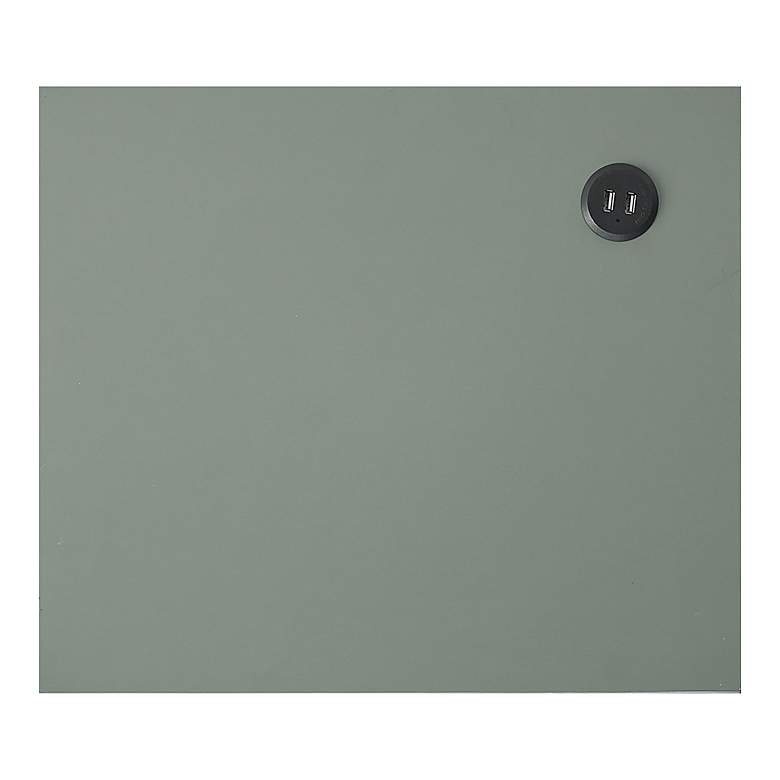 Image 6 Yastara 18"W Sage Green 1-Drawer End Table with USB Ports more views