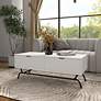 Yastara 42" Wide White Pure 2-Drawer Coffee Table/TV Stand