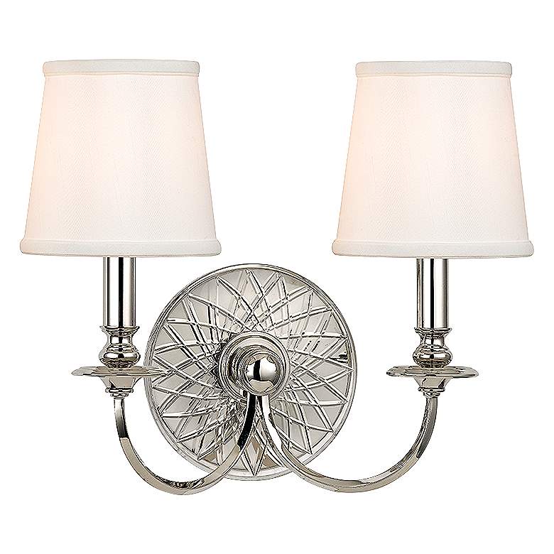 Image 1 Yates 14" High 2-Light Polished Nickel Wall Sconce