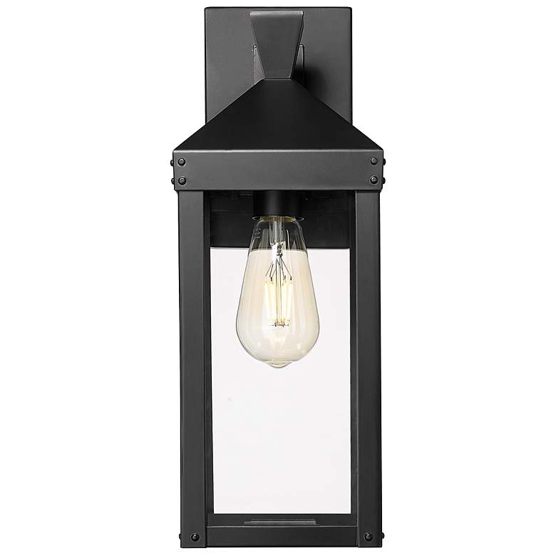 Image 2 Yates 17.25" High 1-Light Outdoor Wall Sconce in Powder Coated Black more views
