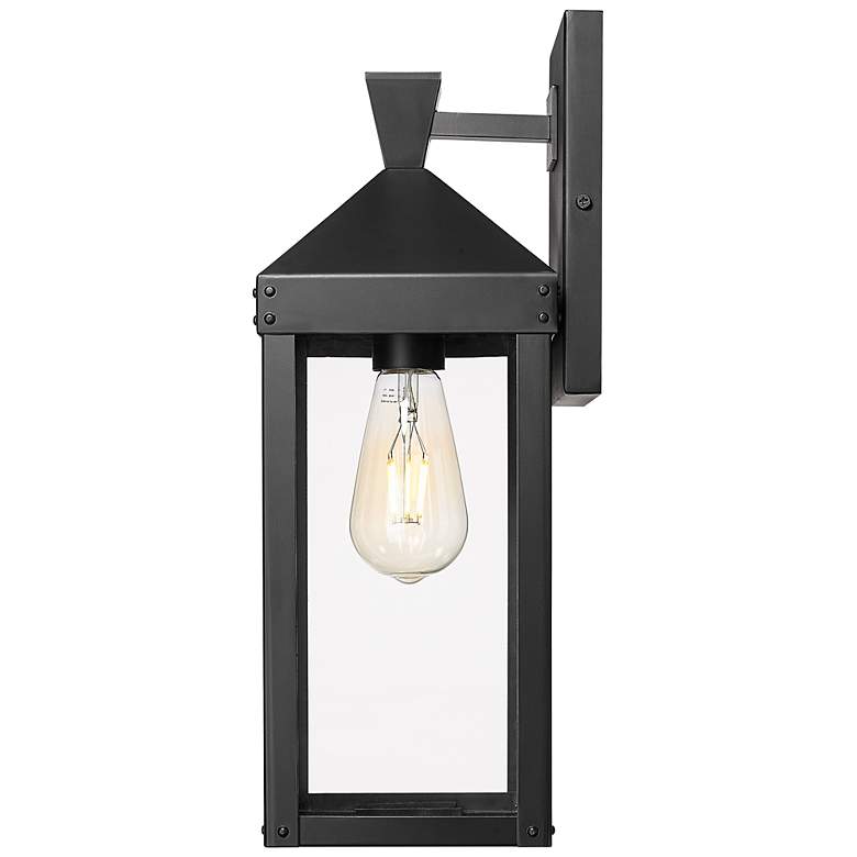 Image 3 Yates 17.25" High 1-Light Outdoor Wall Sconce in Powder Coated Black more views