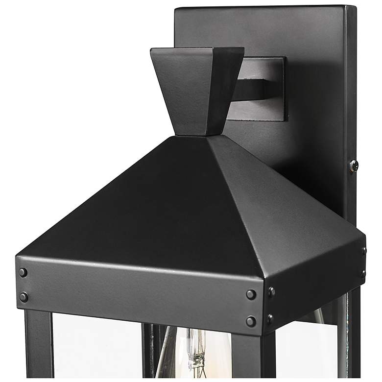 Image 4 Yates 17.25" High 1-Light Outdoor Wall Sconce in Powder Coated Black more views