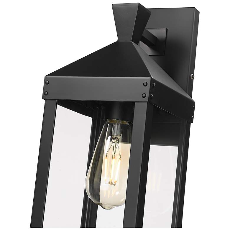 Image 5 Yates 17.25" High 1-Light Outdoor Wall Sconce in Powder Coated Black more views