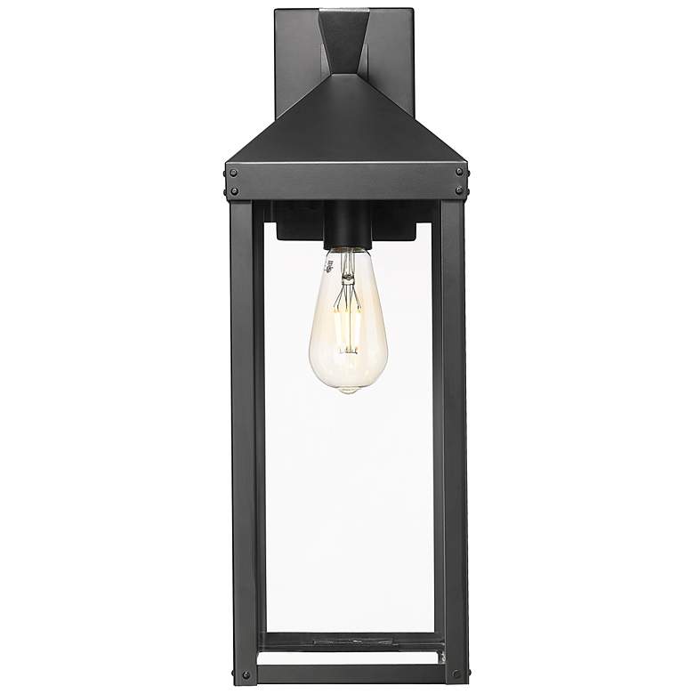 Image 2 Yates 21.75" High 1-Light Outdoor Wall Sconce in Powder Coated Black more views