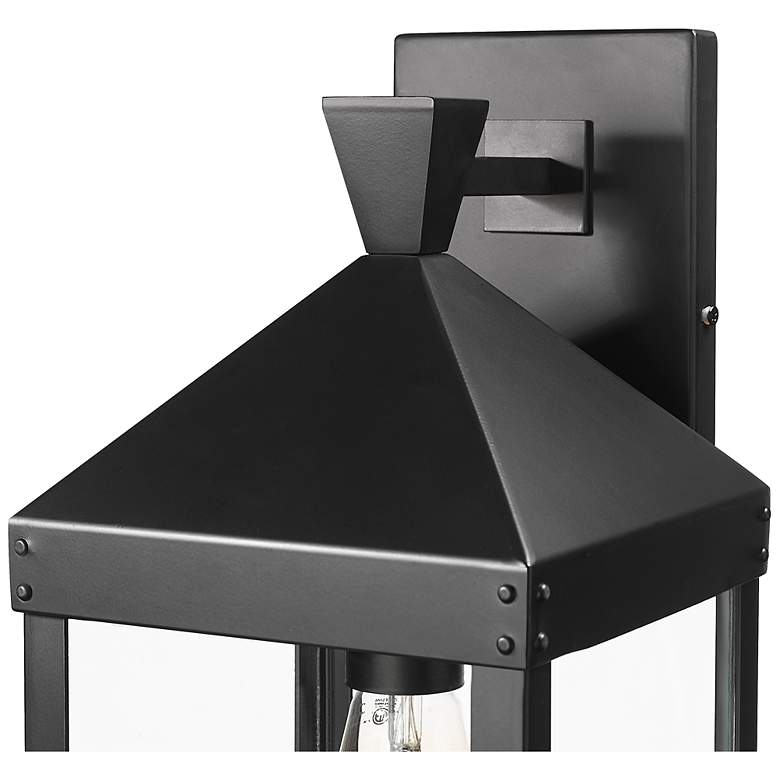 Image 4 Yates 21.75" High 1-Light Outdoor Wall Sconce in Powder Coated Black more views