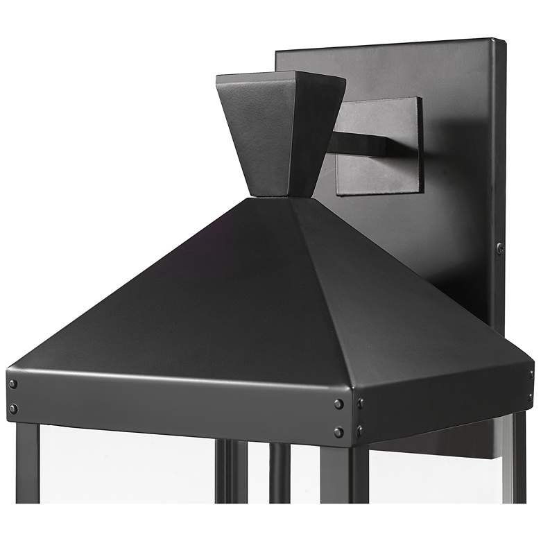 Image 4 Yates 3-Light Outdoor Wall Sconce in Powder Coated Black more views
