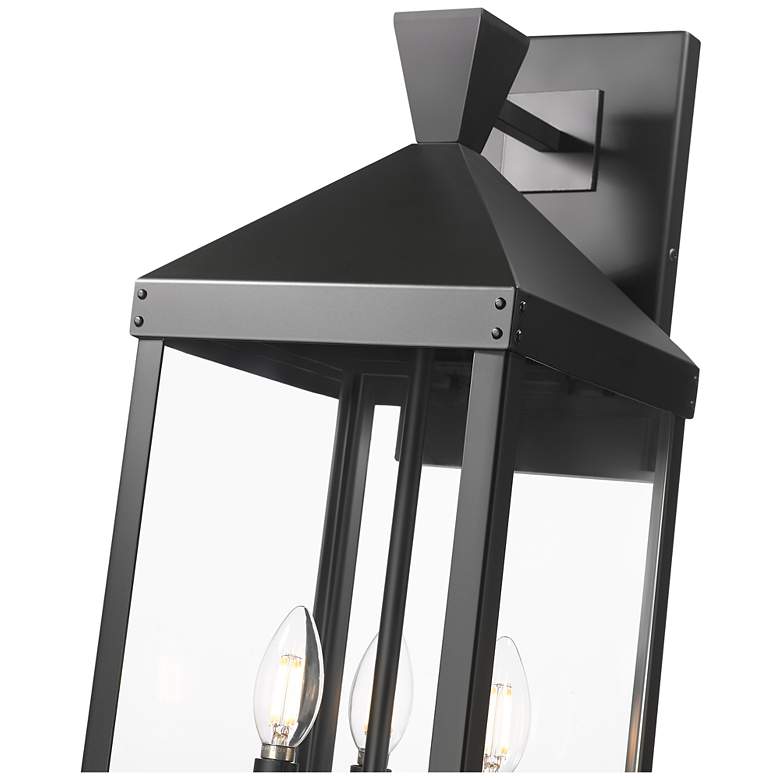 Image 5 Yates 3-Light Outdoor Wall Sconce in Powder Coated Black more views