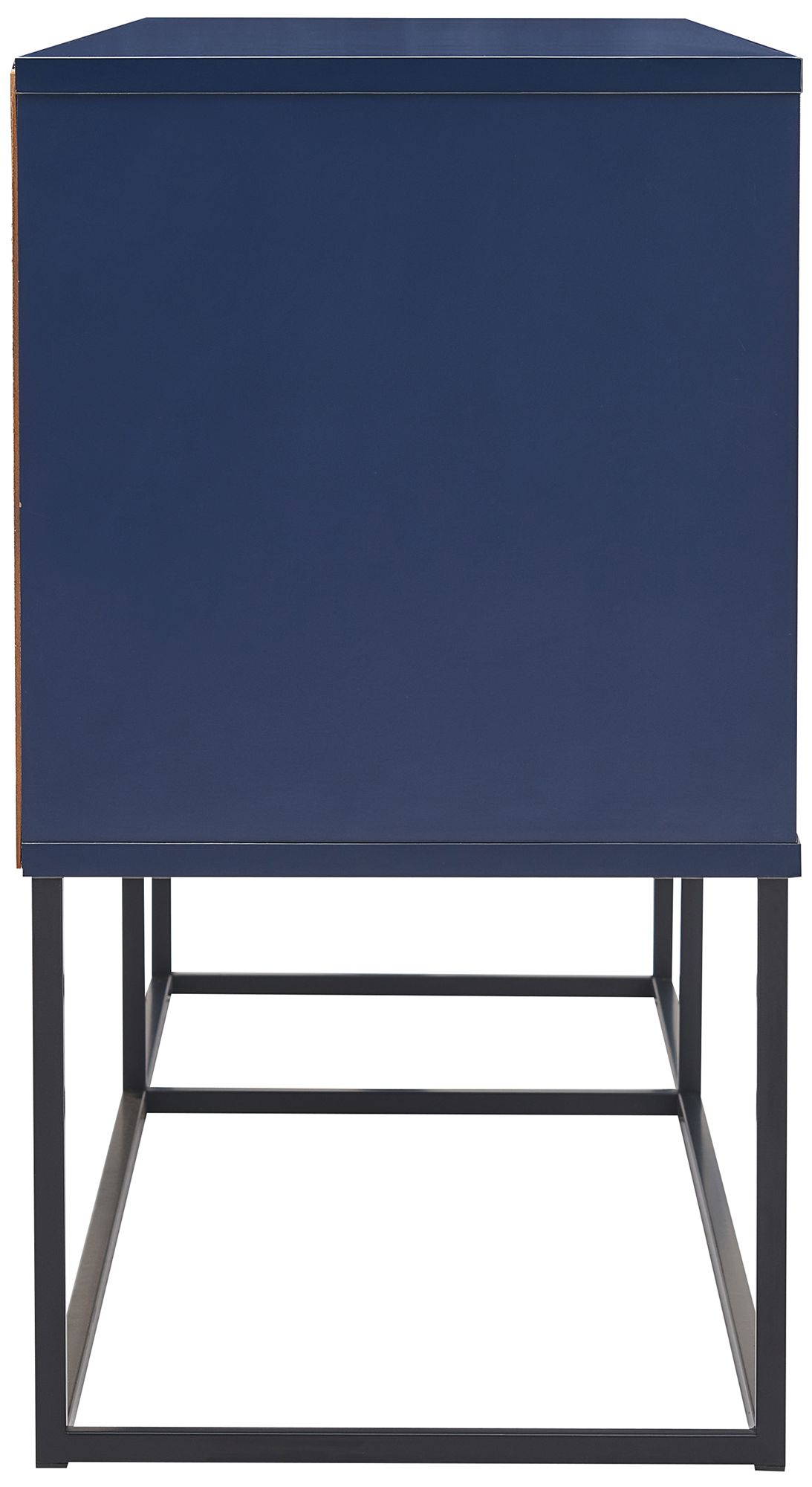 Yazda 60" Wide Indigo 1-Drawer TV Stand w/ USB and LED Light