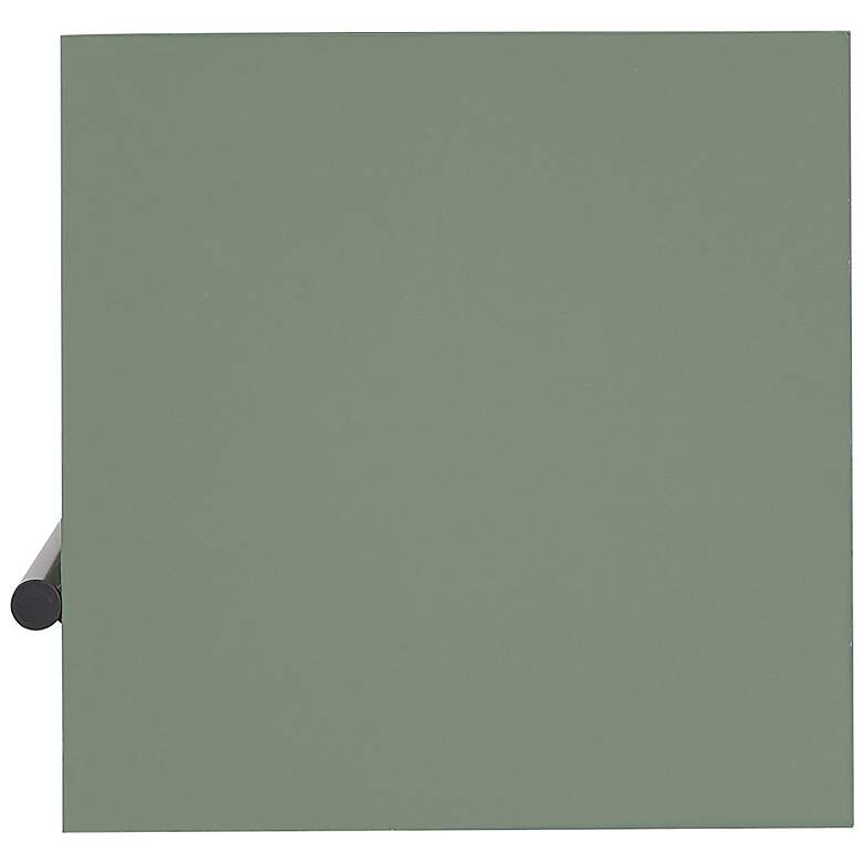 Image 3 Yaztra 12" Wide Sage Green and Black 5-Shelf Corner Bookcase more views