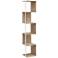 Yaztra 61 1/4" High Modern Natural Wood 5-Shelf Corner Bookcase