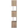 7_Yaztra 61 1/4" High Modern Natural Wood 5-Shelf Corner Bookcase more views