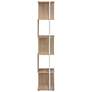 Yaztra 61 1/4" High Modern Natural Wood 5-Shelf Corner Bookcase