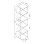 Yaztra 61 1/4" High Modern Natural Wood 5-Shelf Corner Bookcase